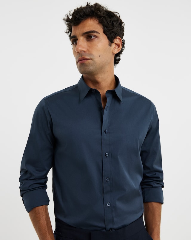 Cotton Stretch Mercerised Shirt Long