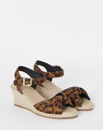 Blaze Twist Detail Espadrille Wedge Sandals - Extra Wide Fit (EEE)