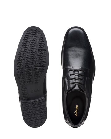 Clarks Howard Walk Leather Shoe - Black