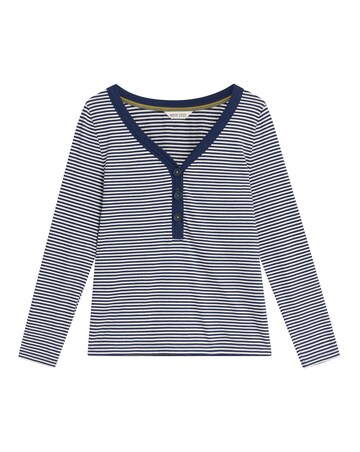 White Stuff Flora V Neck Henley Top