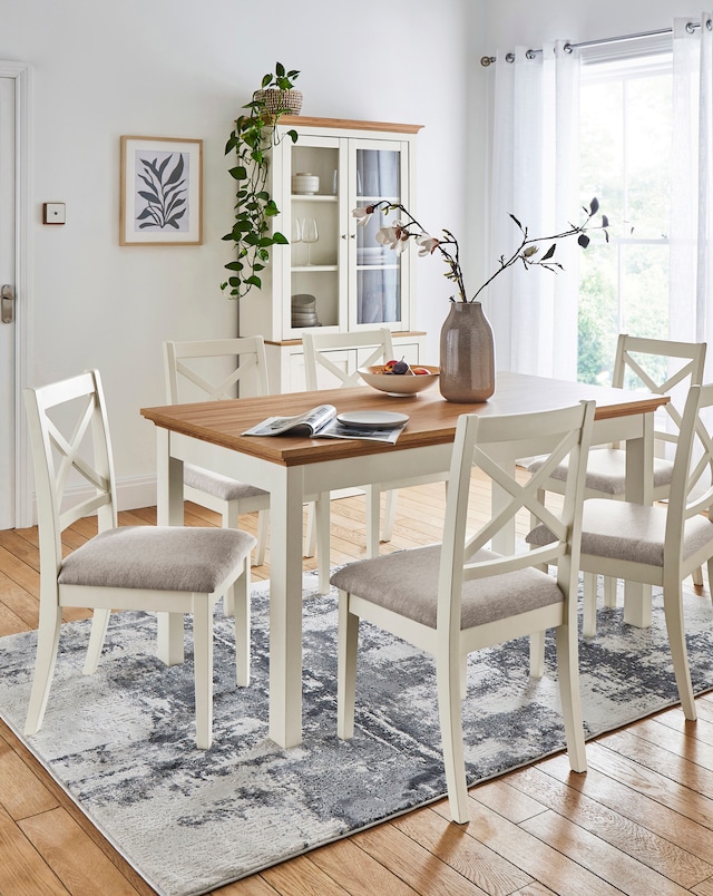 Julipa Ashford Dining Table with 6 Ashford Chairs