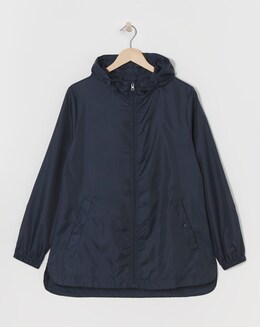 Longline Navy Spot Printed Pac A Mac | JD Williams