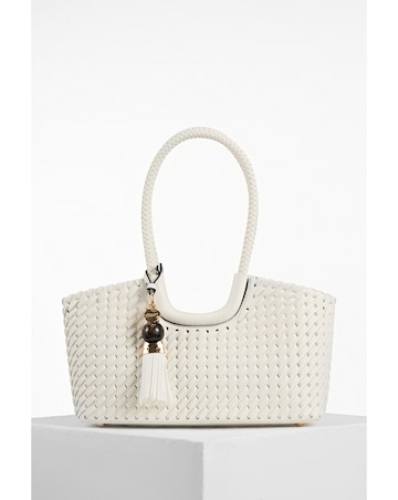 Luella Grey Paige Black Whipstitch Tote