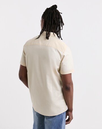 Voi Plain Oxford Short Sleeve Shirt Long Length