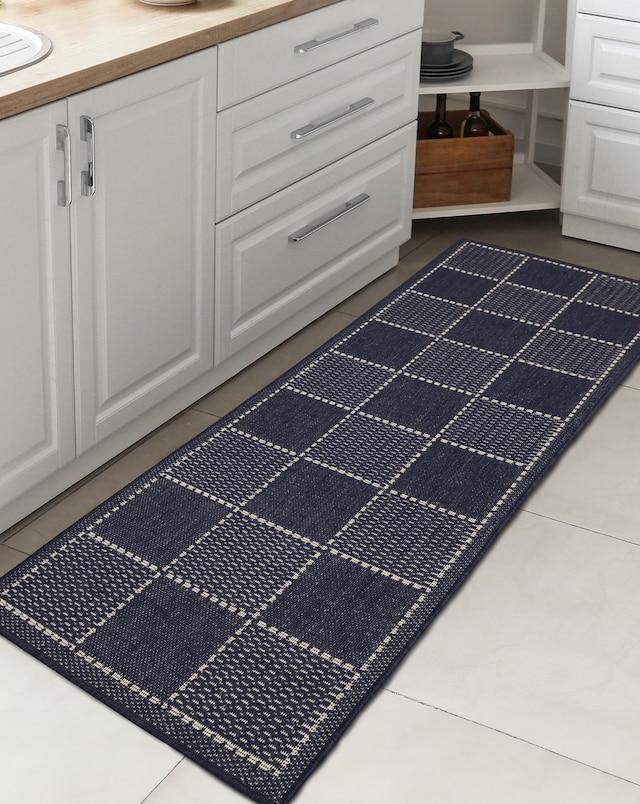 Checked Gel Flatweave Runner