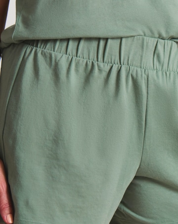 Pretty Secrets Back to Basics Pyjama Short Set Khaki