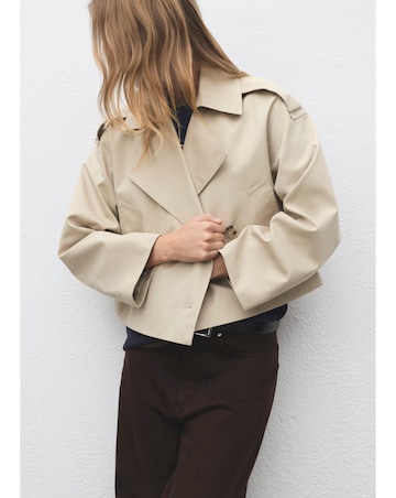 MANGO CROPPED TRENCH