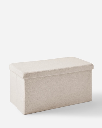 Teddy Boucle Foldable Storage Ottoman