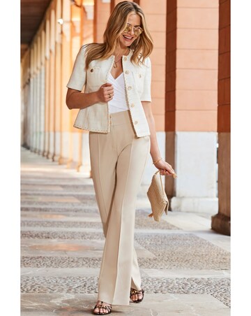 Sosandar Short Sleeve Boucle Jacket