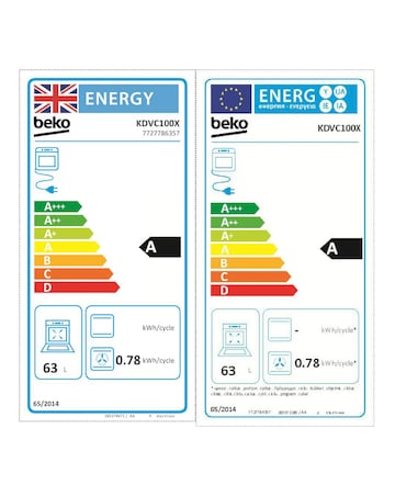 Beko KDVC100X 100cm Electric Double Oven Ceramic Hob - Stainless Steel