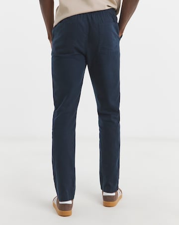 Linen Blend Tapered Elasticated Trouser