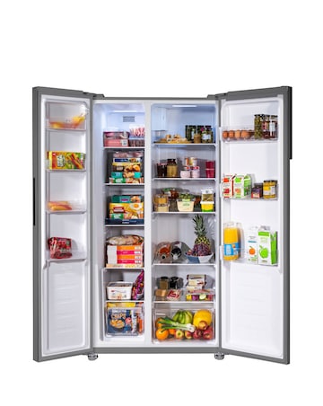 Russell Hobbs RH90AFF201SS Slim American Fridge Freezer - Inox- E Rated