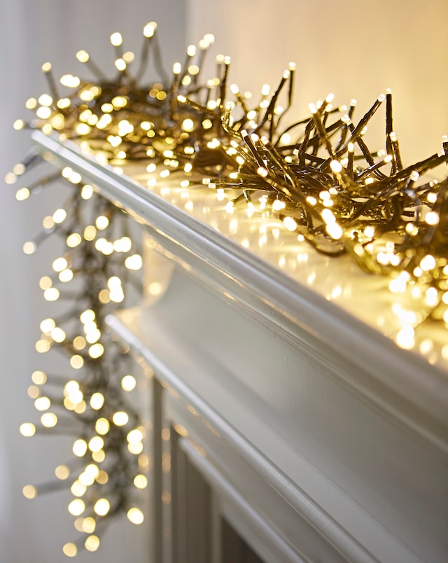Warm White LED Cluster Christmas Lights - Warm White