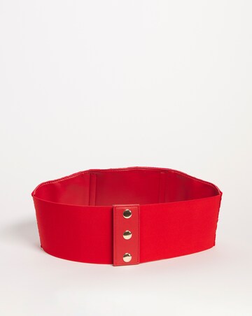 Red Lace Detail Waist Corset Belt