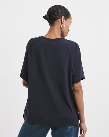 Pure Cotton Crew Neck Raglan T-shirt