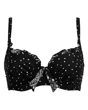 Pour Moi Getaway Convertible Wired Bikini Top Black/White