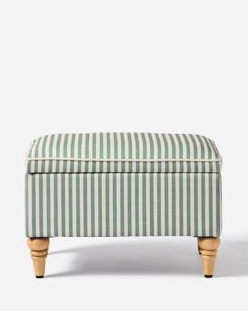 Naomi Stripe Storage Footstool