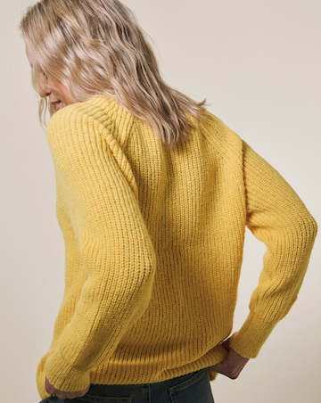 Yellow Open Stitch Jumper