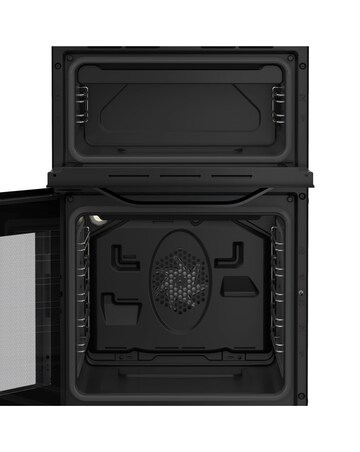 Hotpoint HDE5VDCB 50cm Electric Double Cooker with Ceramic Hob - Black