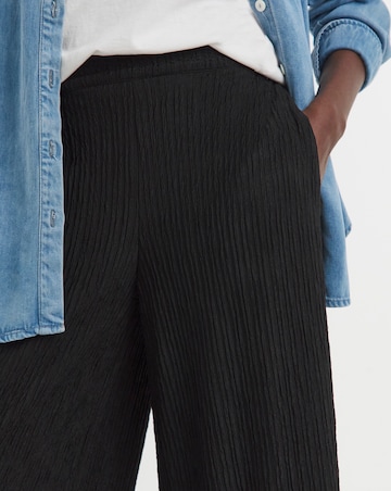 Crinkle Jersey Wide Leg Pull On Trouser