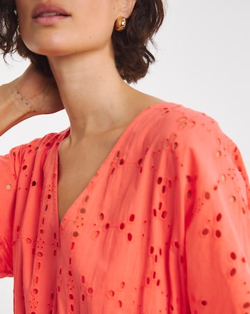 Pure Cotton Broderie Smock Dress