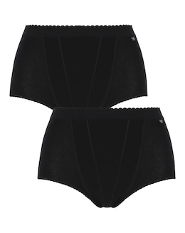 Sloggi (2 Pack) Light Control Maxi Knickers Black or White