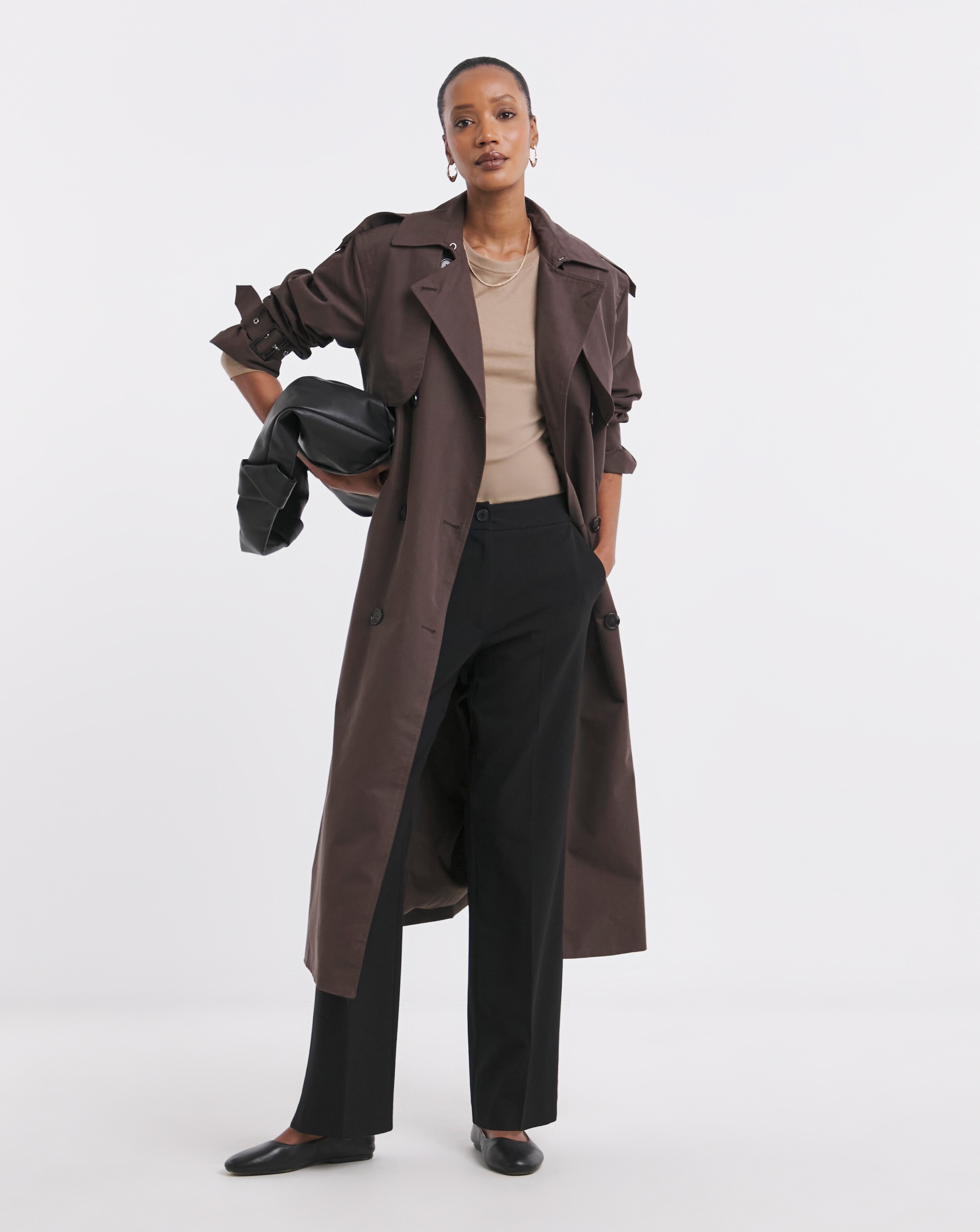 Tailored Straight Leg Trousers with stretch