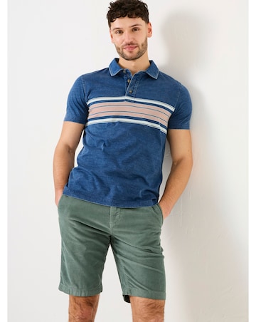 FatFace Chest Stripe Polo - Indigo Blue