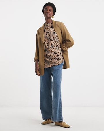 Longline Curved Hem Short Sleeve