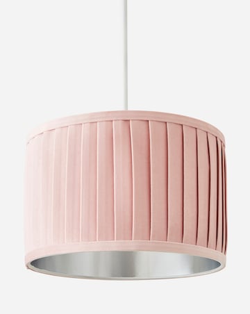 Pleated Velvet Blush Shade 30cm