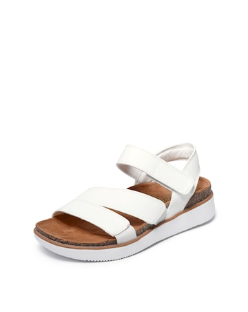 Skechers Lifted Comfort White Duraleather Sandals - Standard Fit (D)