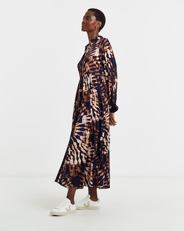 Printed Smock Shirt Dress