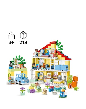 LEGO DUPLO 3in1 Family House Toy for Toddlers Aged 3+ 10994