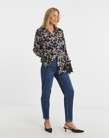 Dipped Back Viscose Shirt