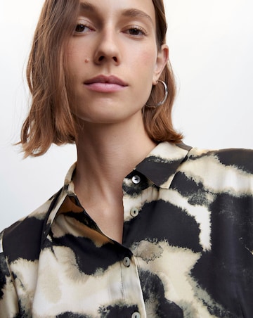 Mango Camila Printed Satin Dress