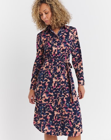 Button Through Midi Shirt Dress