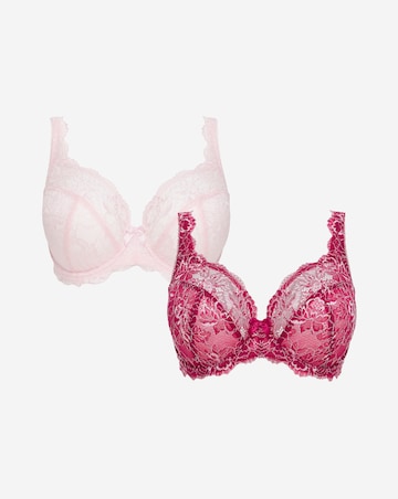 Pretty Secrets 2 Pack Ella Lace Full Cup Wired Bras B-K