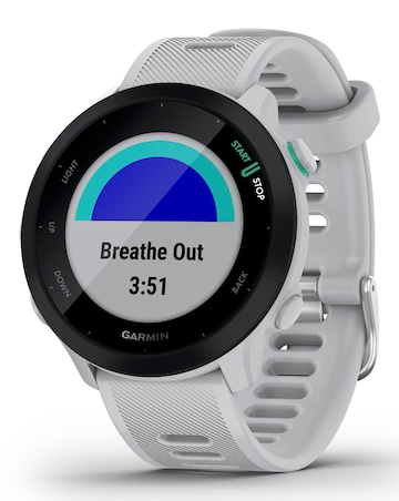 Garmin Forerunner 55 GPS Running Smart Watch - White