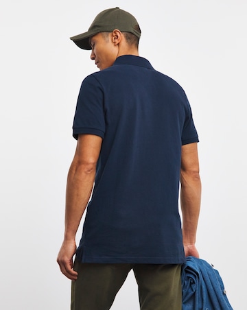 Pure Cotton Pique Polo Long Length- Navy
