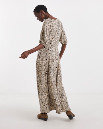 Bubble Sleeve Soft Touch Jersey Dress