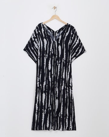 Crinkle Kaftan Overhead Midi Dress