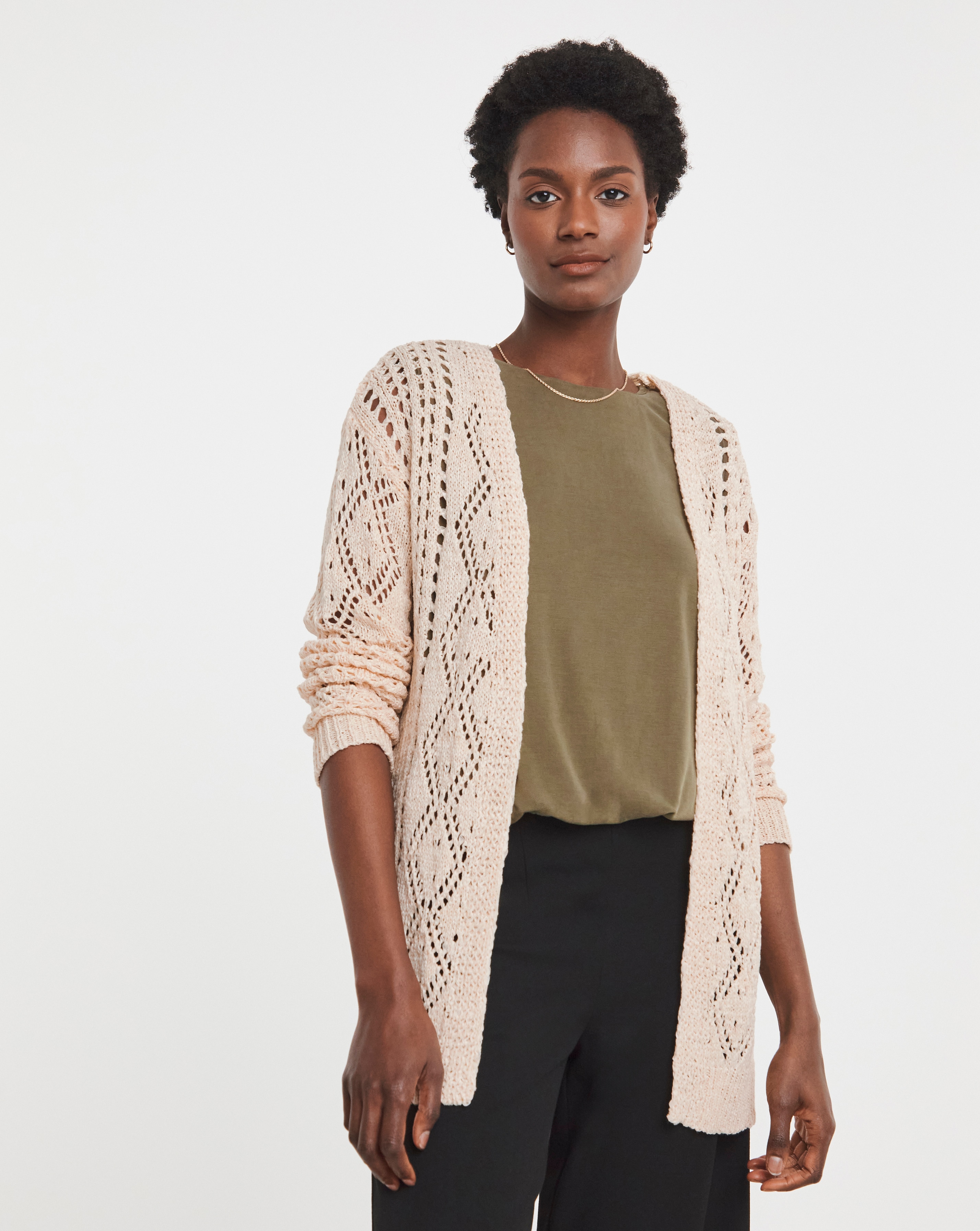 Edge To Edge Crochet Cardigan | JD Williams