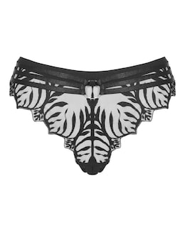 Figleaves Curve Tease Embroidery Brazilian Brief - Black