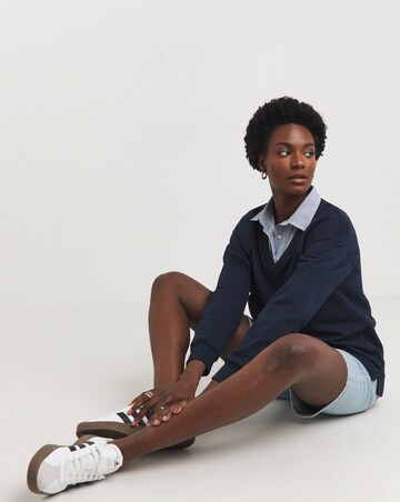 Navy Crew Neck 2 in 1 Sweatshirt