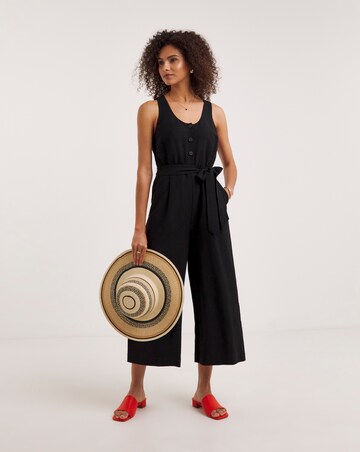 Ro&Zo Linen Blend Jumpsuit