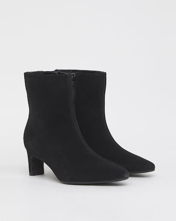 Anthology Mika Suede Kitten Heel Pointed Ankle Boots - Wide Fit (E)
