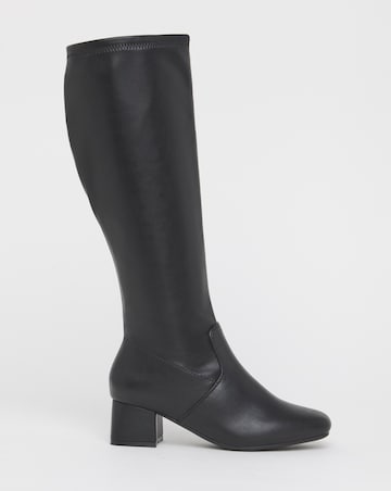 Claudia Block Heel Knee High Boots - Extra Wide Fit (EEE) & Standard/Curvy Calf