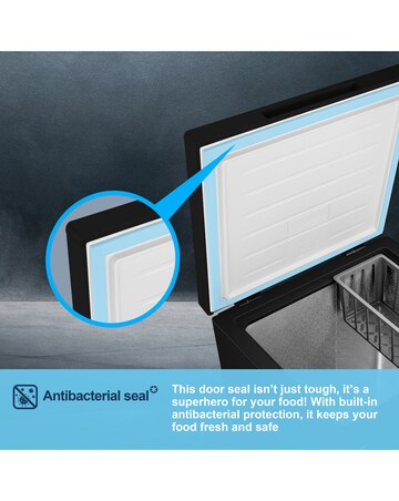 Fridgemaster MCF145EB 141L Freestanding Chest Freezer - Black - E Rated