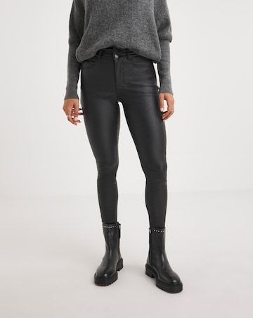 Black Magisculpt Coated Skinny Leg Jean