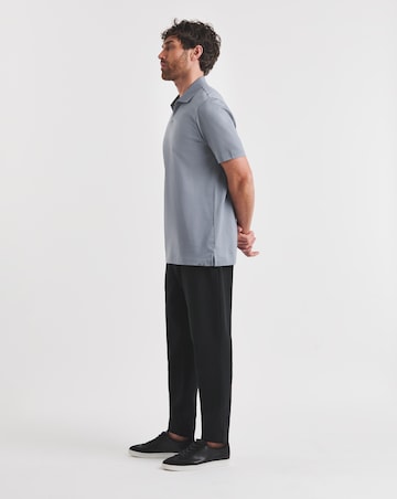 Folio Mercerised SupimaTrophy Neck Polo- Powder Blue